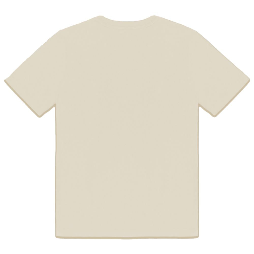 Beige bomulls-T-skjorte