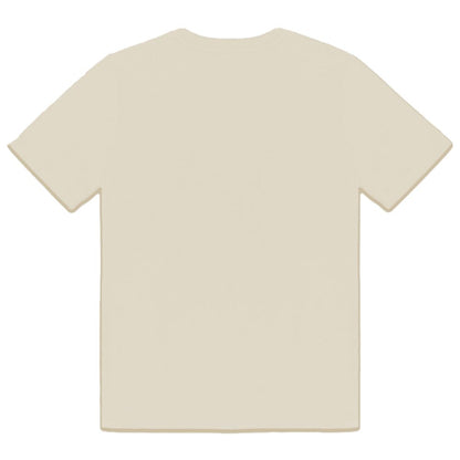 Beige bomulls-T-skjorte