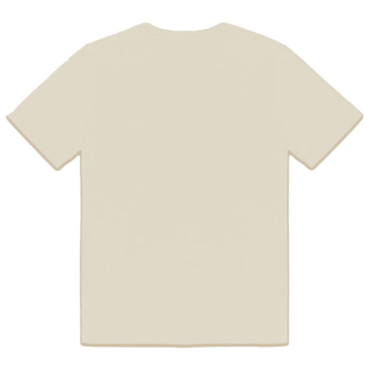Beige bomulls-T-skjorte