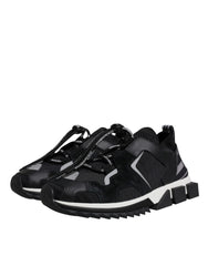 Dolce & Gabbana Black Mesh Sorrento Trekking Sneakers Shoes