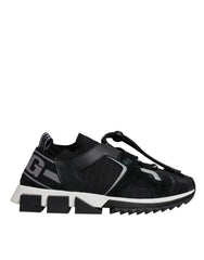 Dolce & Gabbana Black Mesh Sorrento Trekking Sneakers Shoes