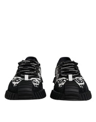 Dolce & Gabbana Black Logo Lace Up Low Top NS1 Sneakers Shoes