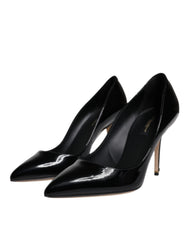 Dolce & Gabbana Black Patent Leather High Heels Pumps Shoes