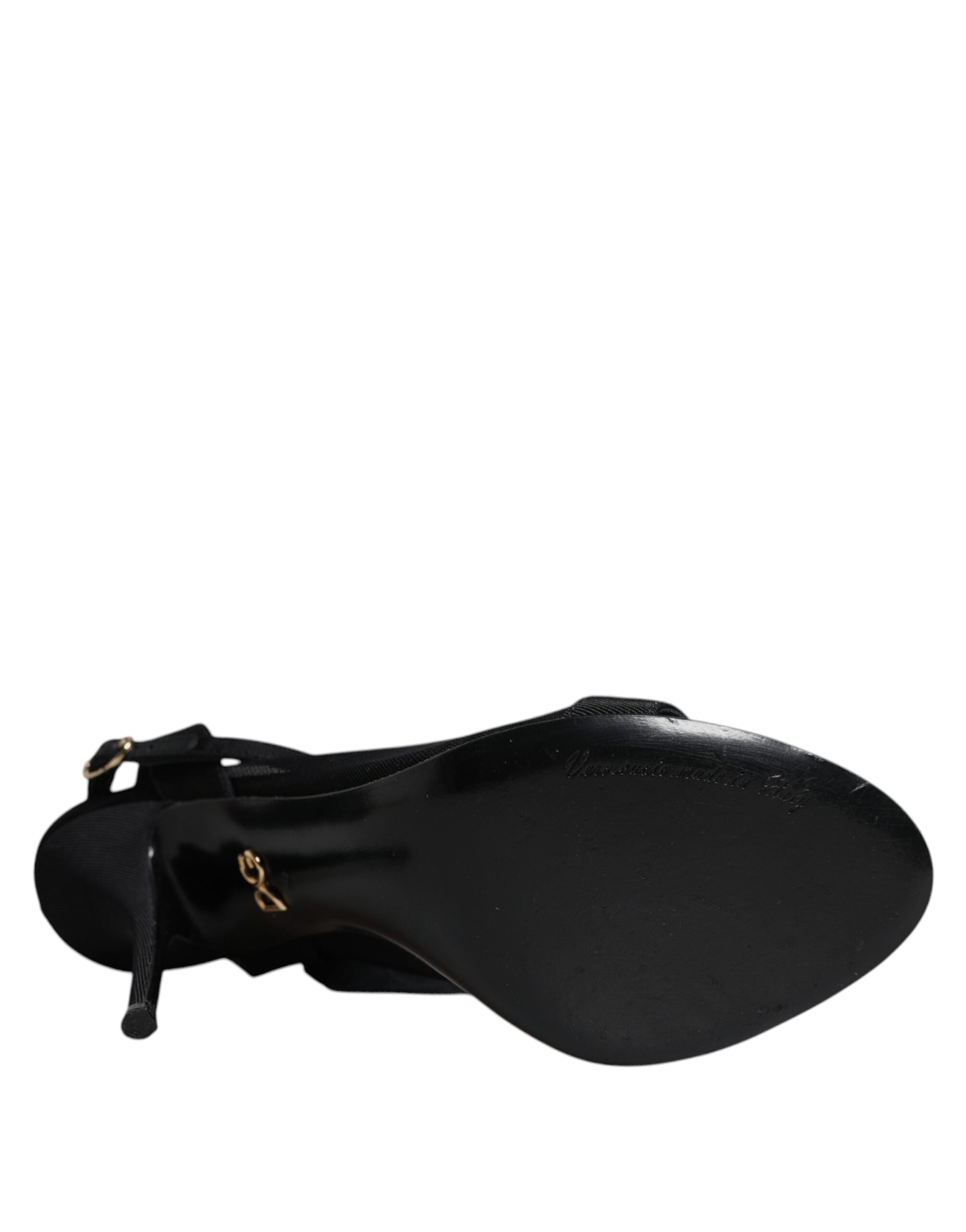 Svarta tyll stretchiga sandaler med klackar