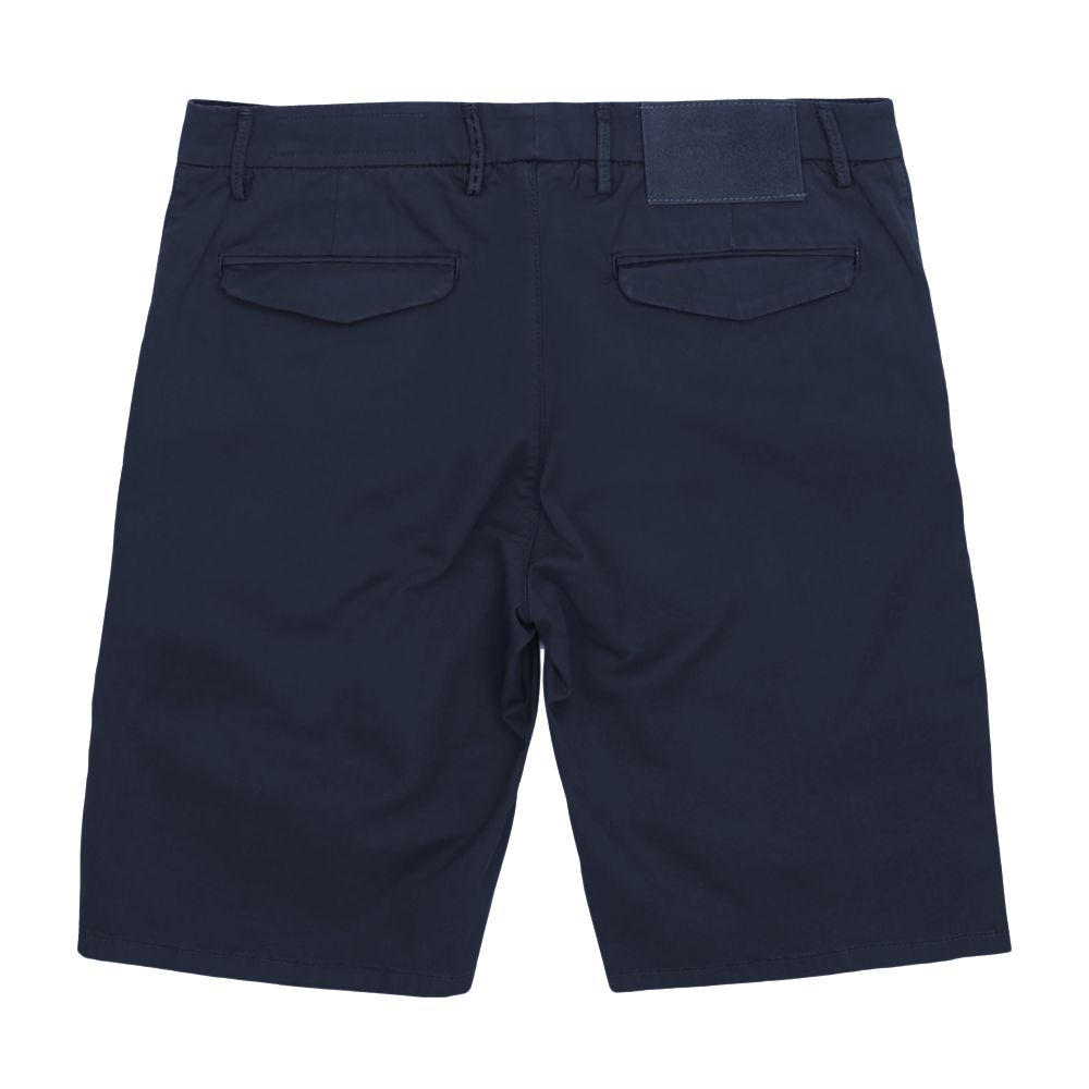Blå linnekorta shorts