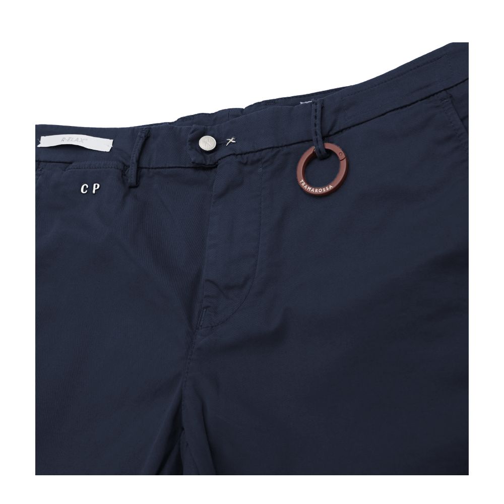 Blå linnekorta shorts