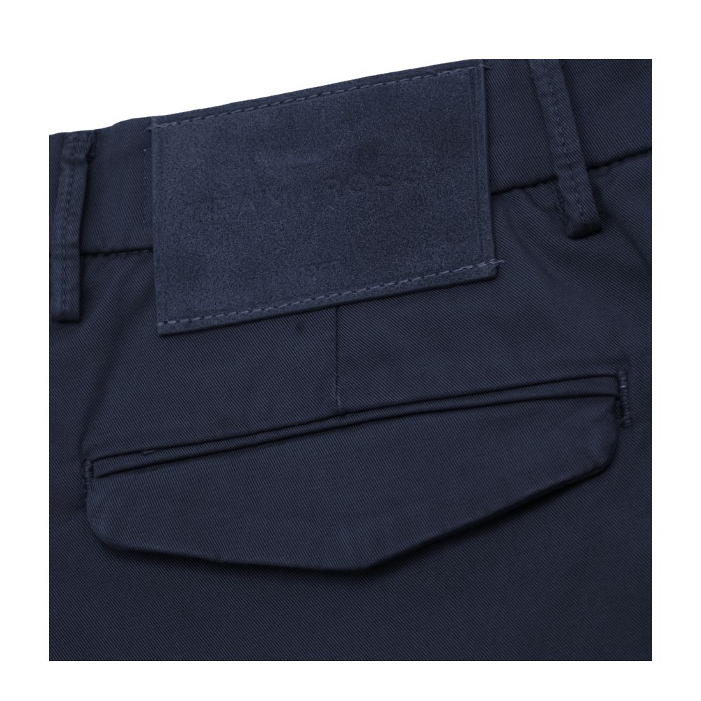 Blå linnekorta shorts