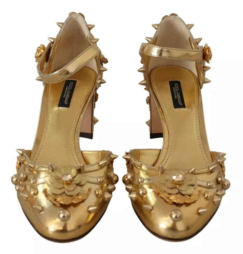 Guldfärgade Vally Slingback Sandaler Skor