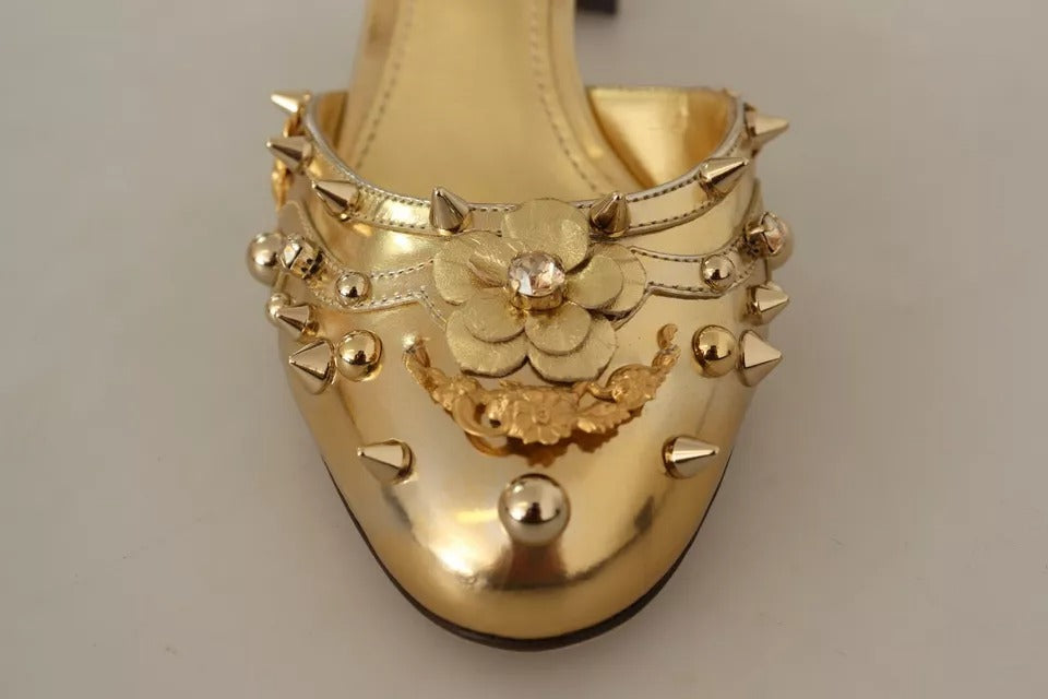 Guldfärgade Vally Slingback Sandaler Skor