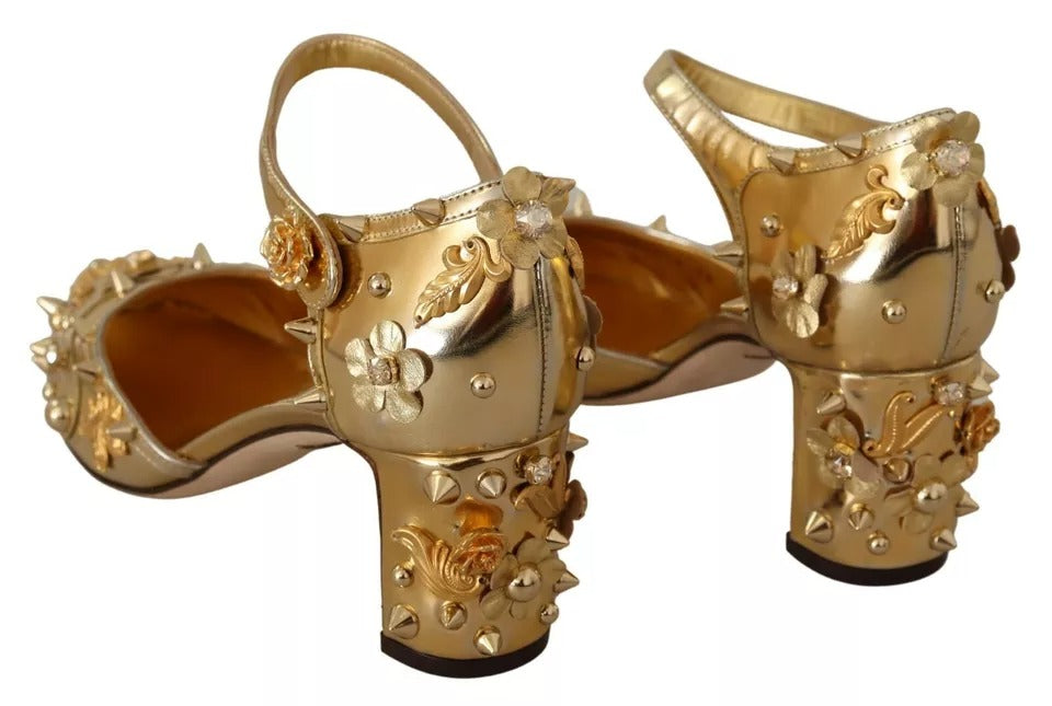 Guldfärgade Vally Slingback Sandaler Skor