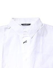 Dolce & Gabbana White Cotton Button Down Casual Men Polo Shirt