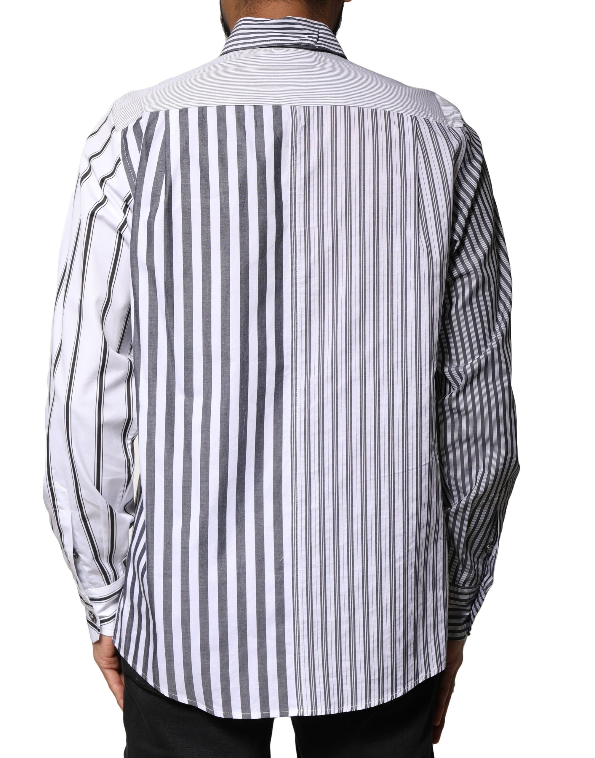 Dolce & Gabbana Multicolor Striped Button Down Casual Shirt