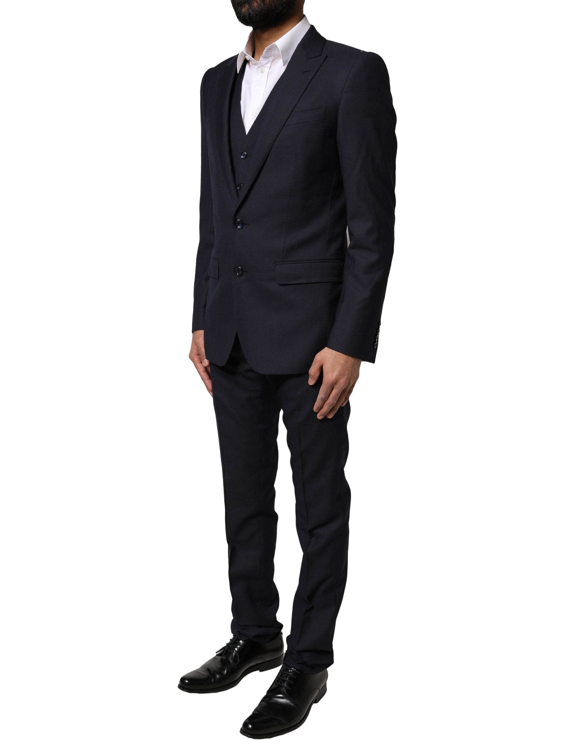 Dolce & Gabbana Black Fantasy MARTINI 3 Piece Formal Suit