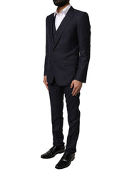 Dolce & Gabbana Black Fantasy MARTINI 3 Piece Formal Suit