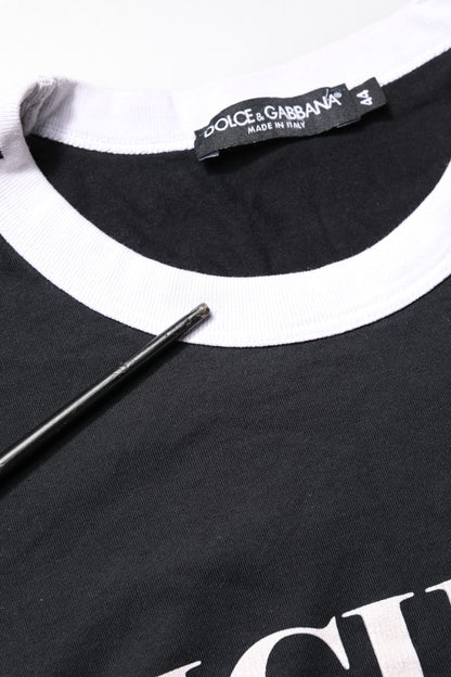 Dolce &amp; Gabbana Svart Sicilia Rundhalset T-skjorte med korte ermer