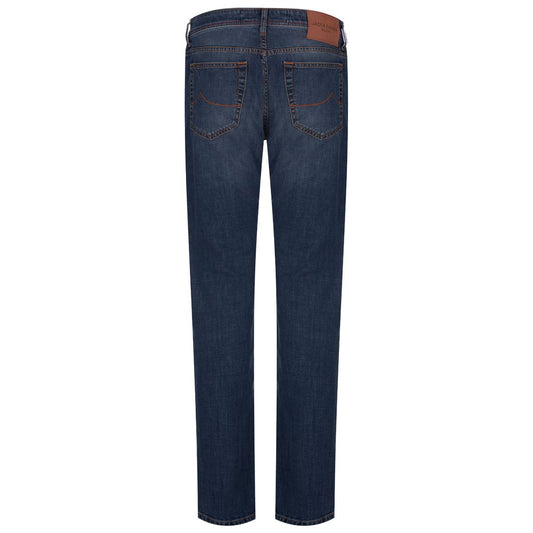 Jacob Cohen Blå bomullsjeans för män