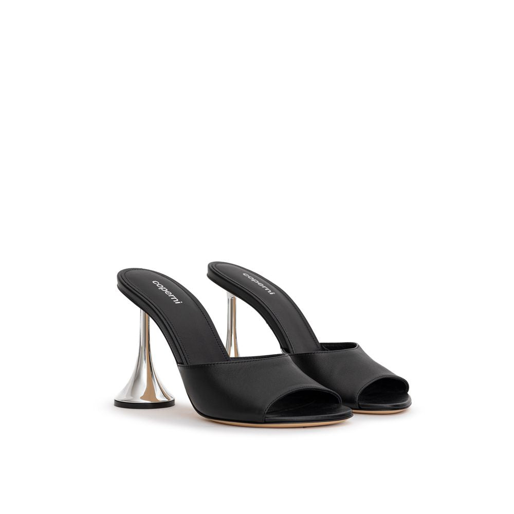 Svart lädersandal