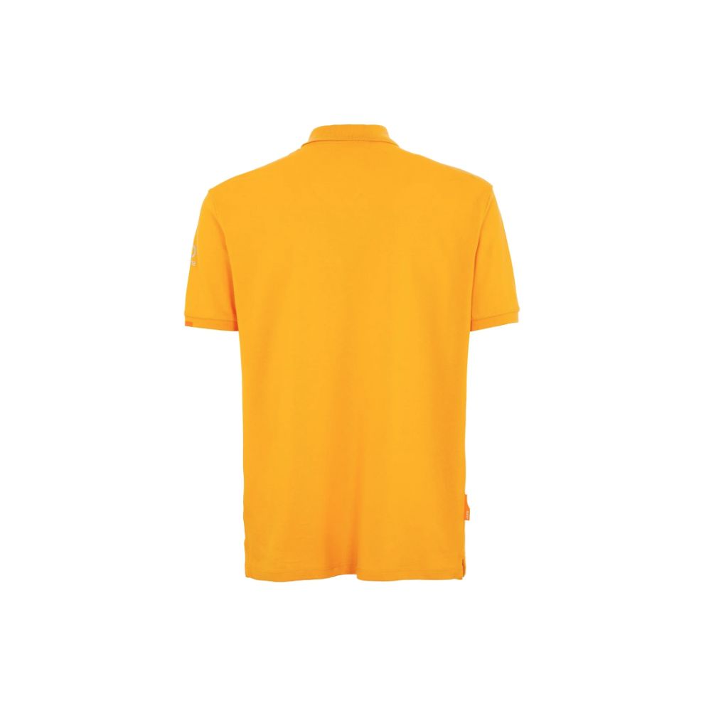 Orange bomullspoloskjorta