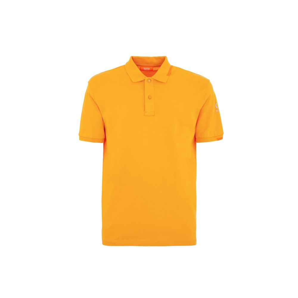 Orange bomullspoloskjorta