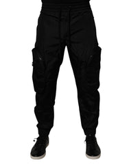 Dolce & Gabbana Black Nylon Cargo Jogger Men Sweatpants Pants