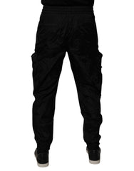 Dolce & Gabbana Black Nylon Cargo Jogger Men Sweatpants Pants