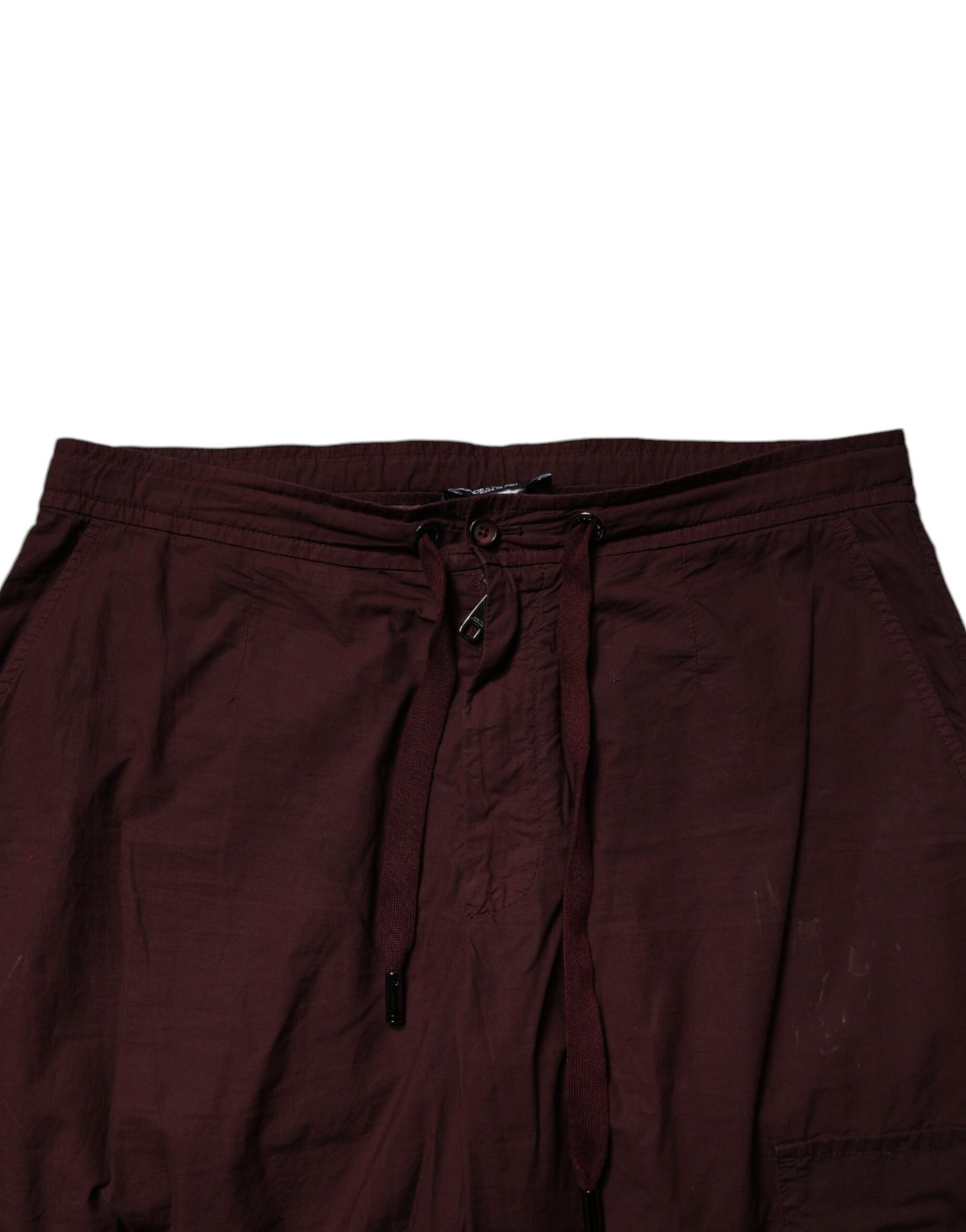 Dolce &amp; Gabbana Rödbruna Bomull Cargo Jogger Träningsbyxor