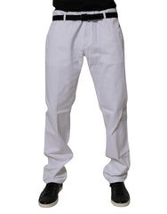 Dolce & Gabbana White Cotton Straight Men Denim Jeans