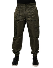 Dolce & Gabbana Dark Green Nylon Cargo Pants