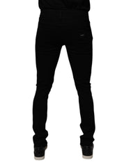 Dolce & Gabbana Black Cotton Stretch Skinny Men Denim Jeans