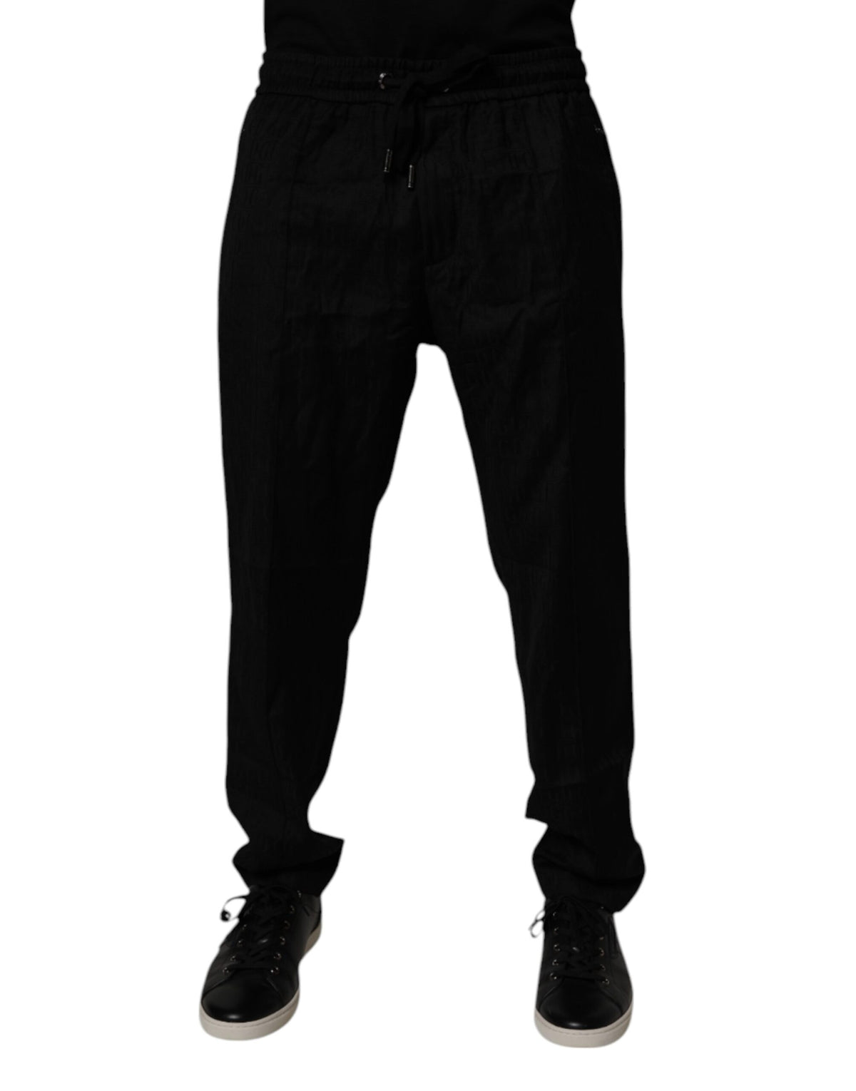 Dolce & Gabbana Black Wool Jogger Sweatpants Pants
