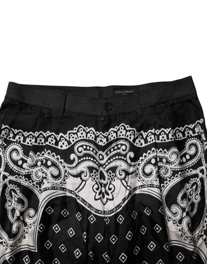 Dolce &amp; Gabbana Svarta Bandana Bomull Skinny Denim Jeans