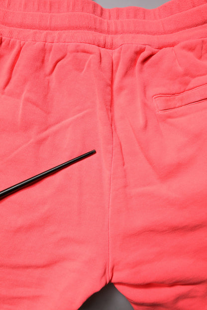 Dolce &amp; Gabbana Neonröda Bomull Jogger Herr Träningsbyxor Byxor