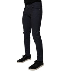 Dolce & Gabbana Dark Blue Cotton Stretch Skinny Denim Jeans