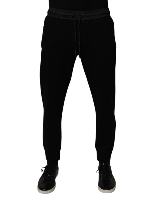 Dolce &amp; Gabbana Svarta Joggingbyxor i Bomullsblandning för Herrar