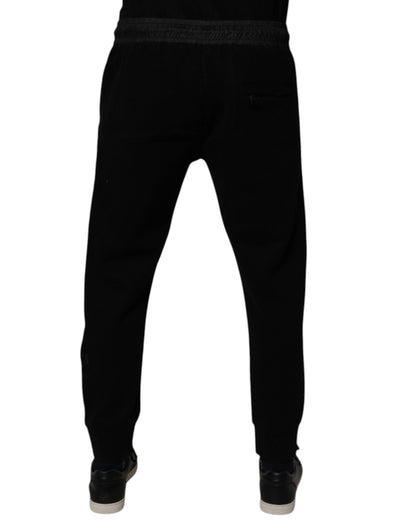 Dolce &amp; Gabbana Svarta Joggingbyxor i Bomullsblandning för Herrar
