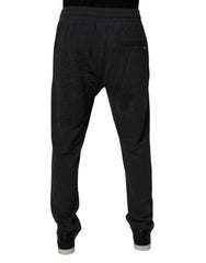 Dolce & Gabbana Dark Gray Logo Cotton Jogger Sweatpants Pants