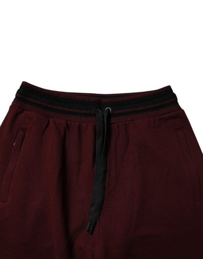 Dolce &amp; Gabbana Bordeaux bomullsjogger herr mjukisbyxor