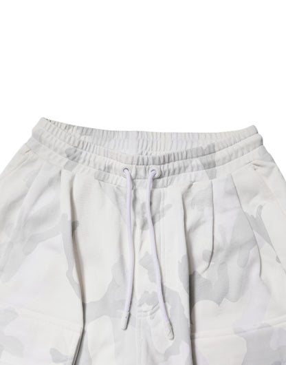 Dolce &amp; Gabbana hvite kamuflasje cargo jogger joggebukser
