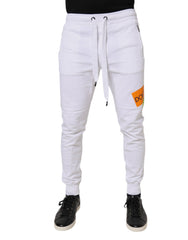 Dolce & Gabbana White Logo Tape Jogger Cotton Sweatpants Pants