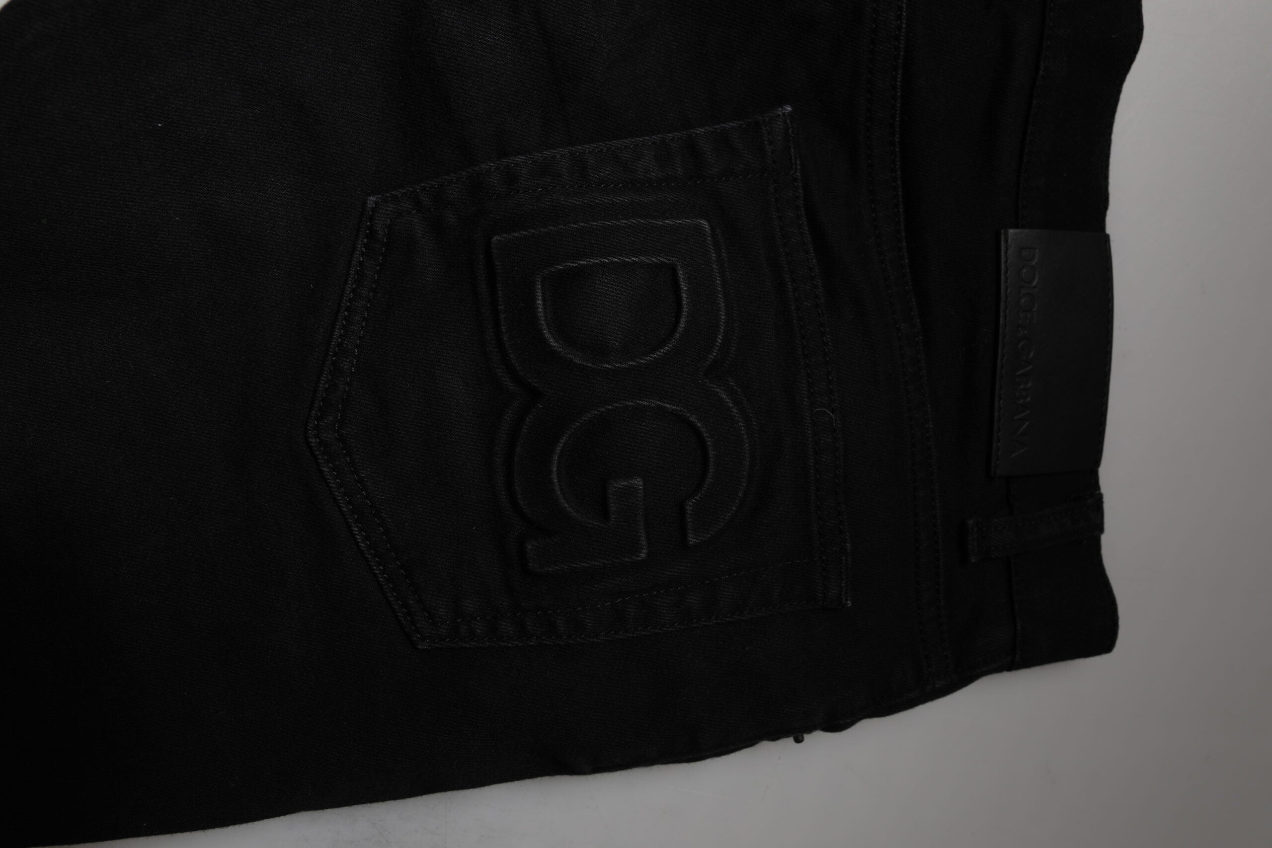 Dolce & Gabbana Black Cotton Stretch Skinny Men Denim Jeans