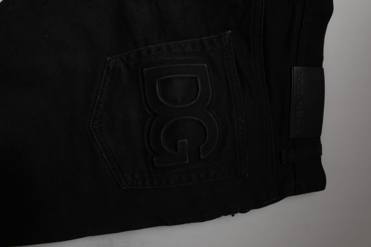 Dolce &amp; Gabbana Svarta Bomullsstretchiga Skinny Jeans Herr