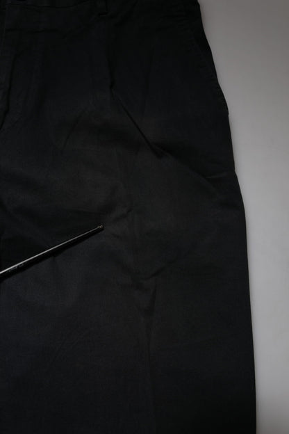 Dolce &amp; Gabbana Svarta Bomulls Stretchiga Slimklänningar Formella Byxor