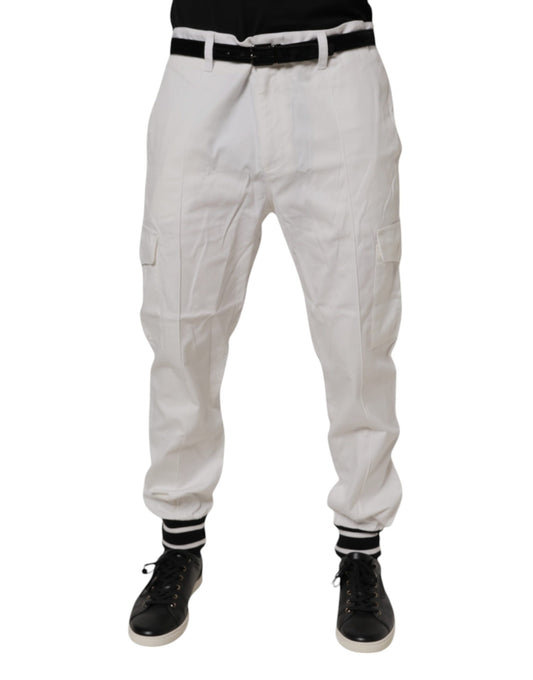 Dolce &amp; Gabbana Vita Bomull Jogger Cargo Skinny Byxor