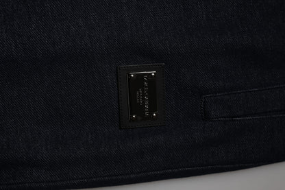 Dolce &amp; Gabbana Svarta Jacquard Jogger Herr Träningsbyxor Byxor