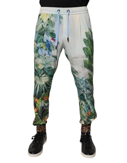 Dolce &amp; Gabbana Flerfärgade Tropiska Jogger Träningsbyxor