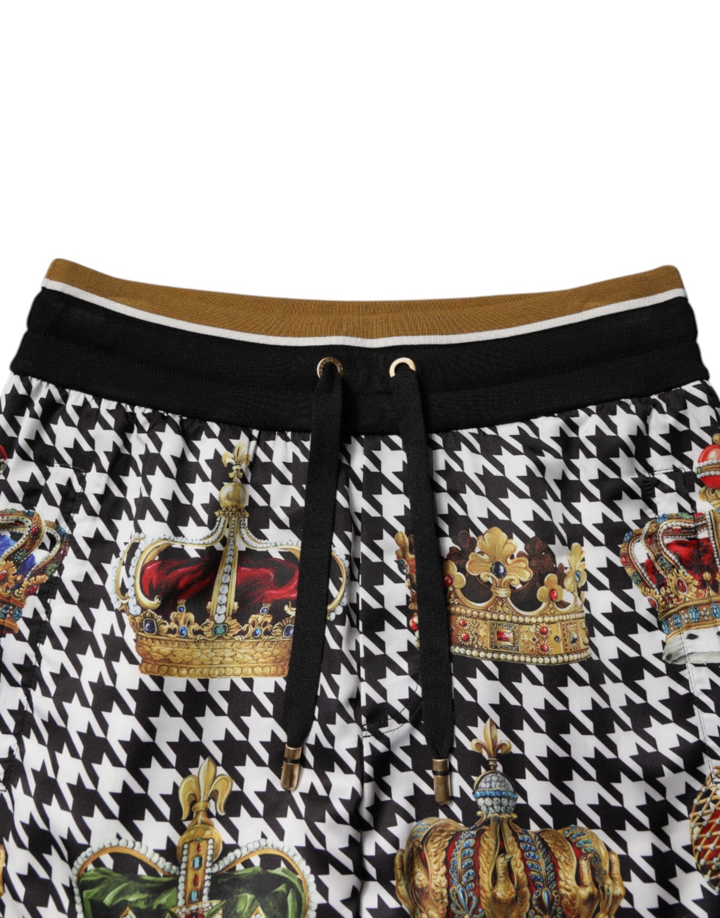 Dolce &amp; Gabbana Flerfarget Hundemønster Krone Herre Joggebukser Bukser