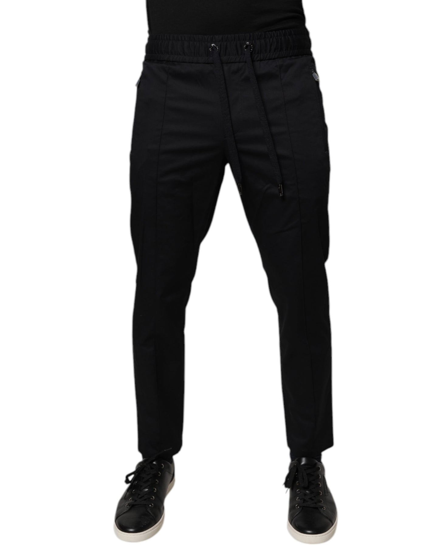 Dolce &amp; Gabbana Mörkblå Bomull Herr Jogger Träningsbyxor