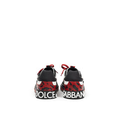 Dolce & Gabbana Black And White Leather Low Top Sneakers