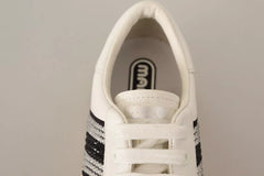Marc Jacobs White Leather Crystal Embellished Sneakers Shoes