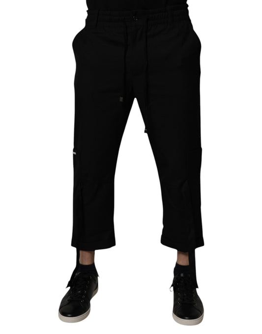Dolce &amp; Gabbana Svarta Polyester Herrbyxor